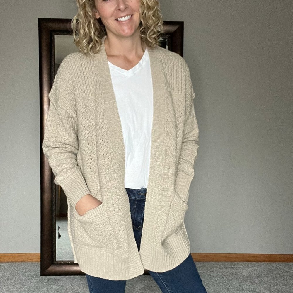 Cozy Raw Hem Cardigan